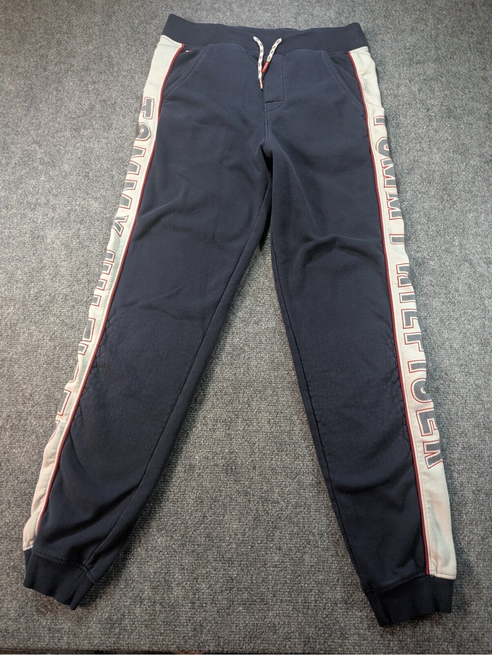 Tommy Hilfiger Youth XL Size 20 Navy Blue Jogger Sweatpants with Side Logo